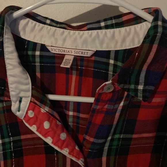 Victoria’s Secret Holiday Plaid Sleep Shirt - Picture 5 of 8